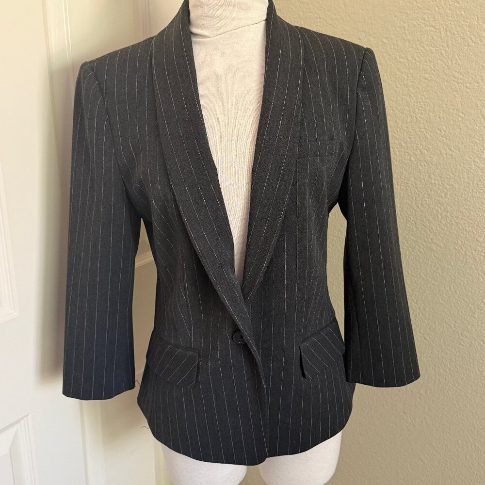Express Charcoal Pinstripe Blazer 8